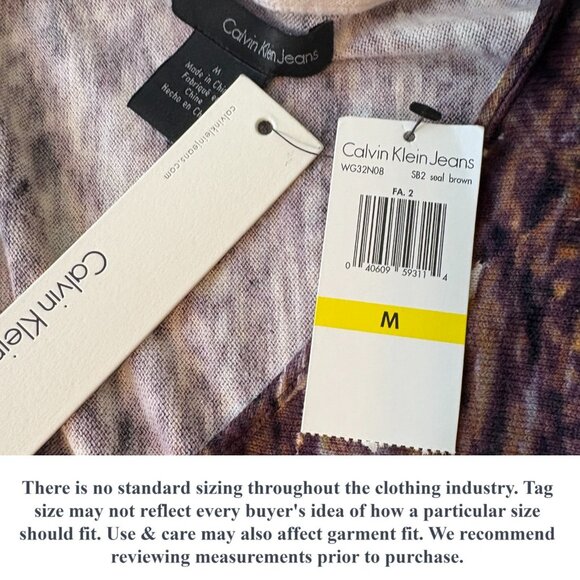 NEW Calvin Klein Dolman Sleeve Textured Knit Top Brown Purple Fall Boho Casual M - Picture 10 of 12